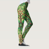 Woman wearing vibrant leggings with an intricate  (Droite)
