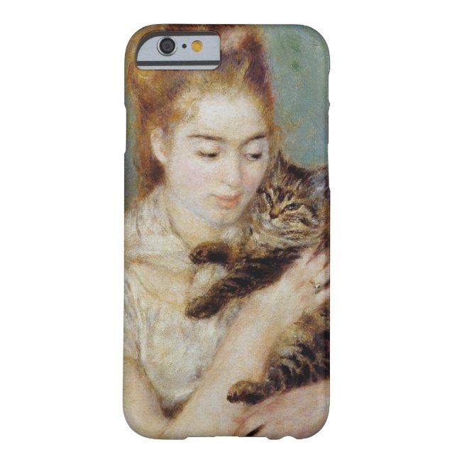 <Woman with a Cat>van Pierre-Auguste Renoir Case-Mate iPhone Case (Achterkant)