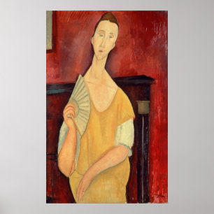 Woman with a Fan 1919 Poster
