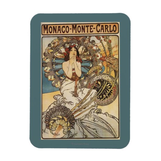 Woman with Feathers - PLM Railway Travel Poster Magneet (Verticaal)