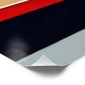 Woman with Retro Car Perfect Poster (Hoek)