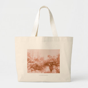Woman Wood Gatherer Grote Tote Bag