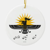 WomanLifeFreedom 2-Sided Kurdish Ceramic Ornament (Voorkant)