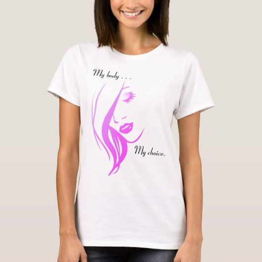 Woman's Face Pro-Choice T-shirt (Voorkant)