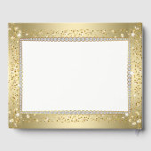 Womans Gold 50th Birthday Party Livre d'invités (Verso)