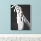 Womans Hands Canvas Afdruk (Insitu (Houten vloer))