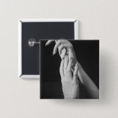 Womans Hands Vierkante Button 5,1 Cm (Voorkant /achterkant)