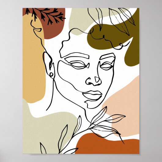 Womans laten zien hoe modern kunst afdrukken, Abst Poster (Voorkant)