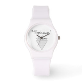 Woman's Sporty White Silicon Watch Horloge