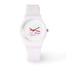 Woman's Sporty White Silicon Watch