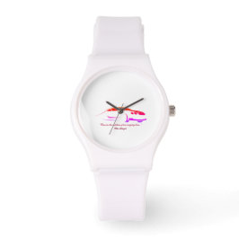 Woman's Sporty White Silicon Watch Horloge