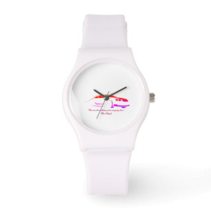 Woman's Sporty White Silicon Watch Horloge