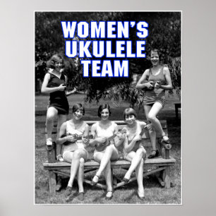 Woman's Uke Team Poster
