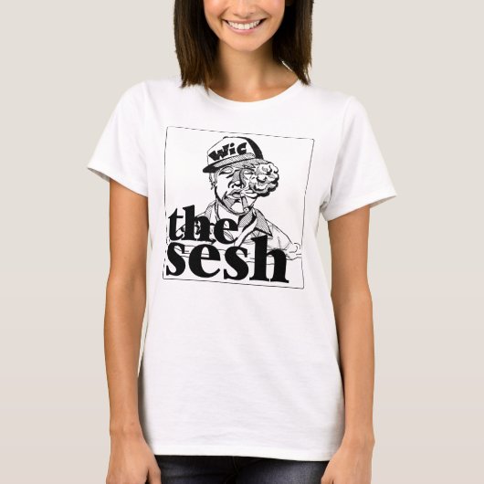 Woman's "Wic in the Sesh" White T-shirt (Voorkant)