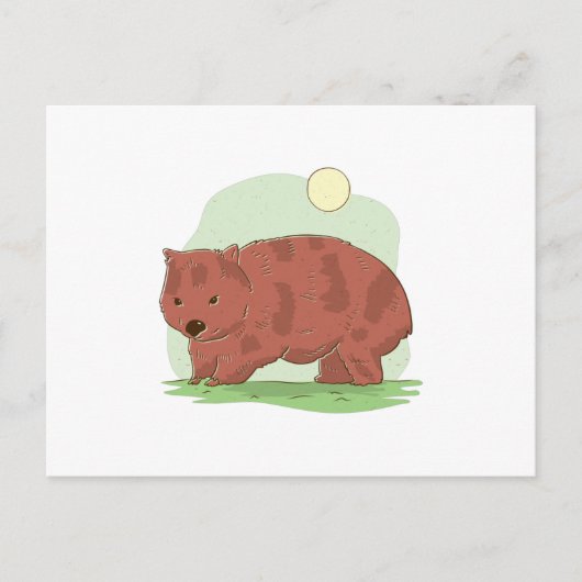 Wombat Briefkaart (Voorkant)