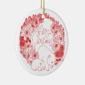 Wombat Christmas Red Keramisch Ornament (Rechts)