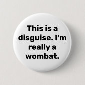 Wombat Costume Button (Voorkant)