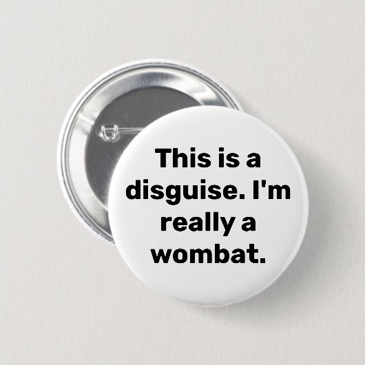 Wombat Costume Button (Voorkant /achterkant)