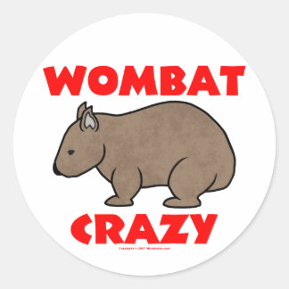 Wombat Crazy Ronde Sticker