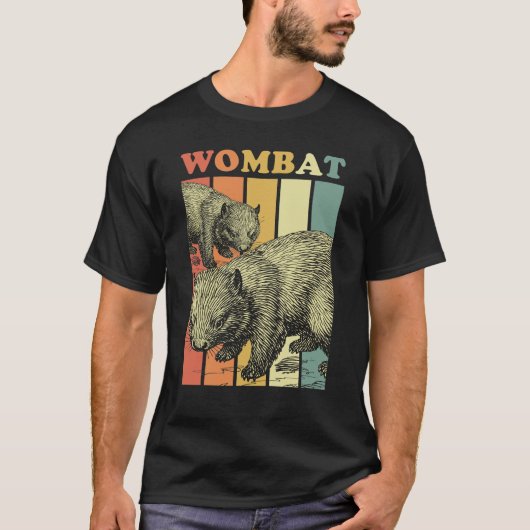 Wombat Gestreift T-shirt (Voorkant)