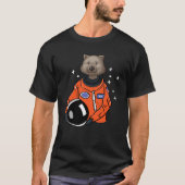 Wombat in de ruimteastronaut t-shirt (Voorkant)