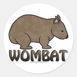 Wombat Logo II Ronde Sticker