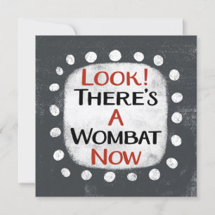 Wombat Now-Wenskaart Kaart