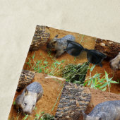 Wombat Photo Collage Strandlaken (In situ)