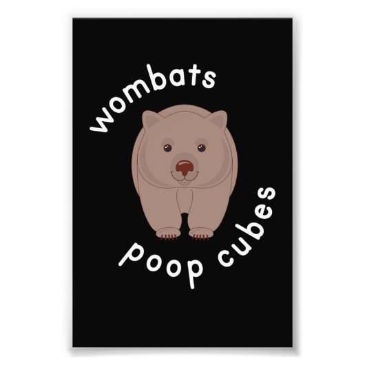 Wombat Poop Cube Australië Foto Afdruk (Voorkant)