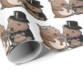 Wombat Wedding Cadeaupapier (Rol Hoek)