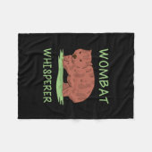 Wombat Whisperer Fleece Deken (Voorkant (Horizontaal))