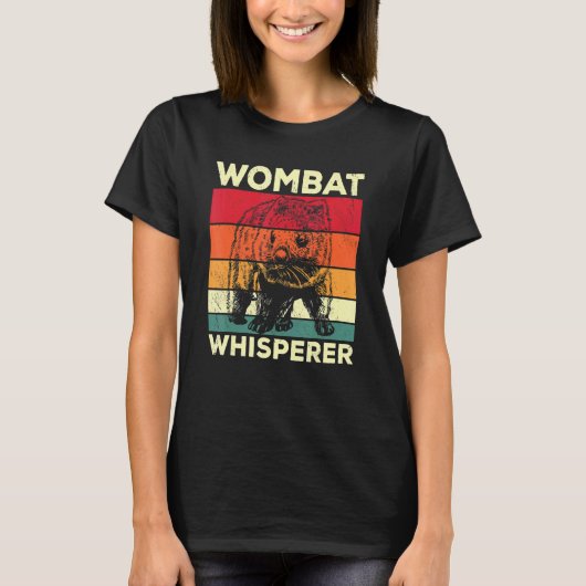 Wombat Whisperer Wombat Saying Design T-shirt (Voorkant)