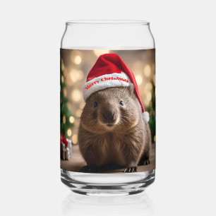 "Wombat Wonderland: Een knusse kerstavond" Blikvorm Glas