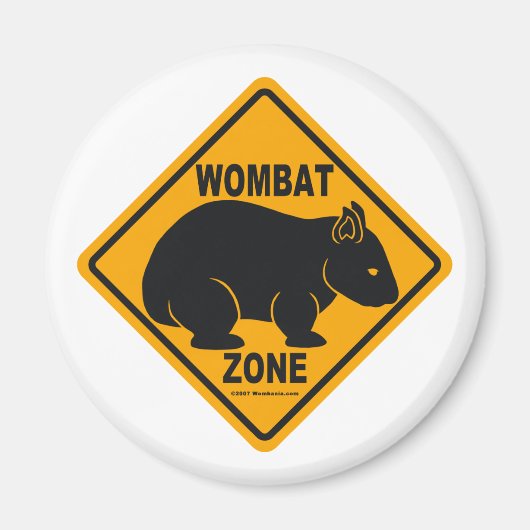 Wombat Zone Sign Magneet (Voorkant)