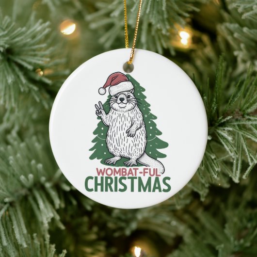 Wombatful Christmas Keramisch Ornament (Boom)