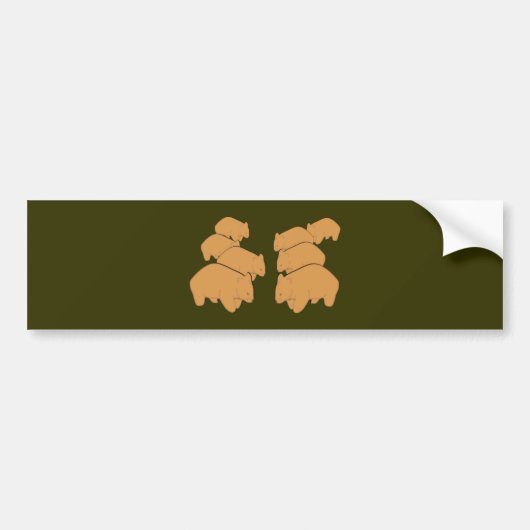 Wombats Bumpersticker (Voorkant)