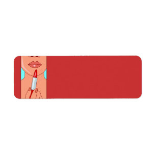 Women716 ROOD LIPSTICK MODE STYLE SALON BE Etiket