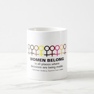 Women Belong Justice Ruth Bader Ginsburg RBG Quote Koffiemok