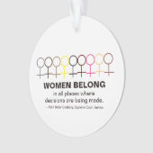 Women Belong Justice Ruth Bader Ginsburg RBG Quote Ornament (voorkant)