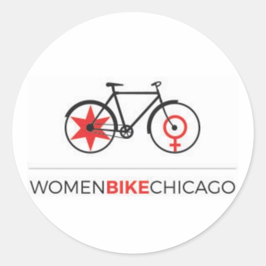 Women Bike Chicago - Stickers Conception Vélo Comm (Devant)