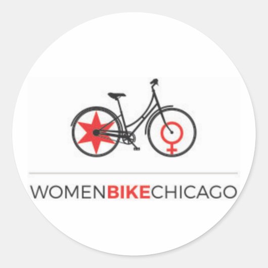 Women Bike Chicago - Stickers Design pas à pas (Devant)