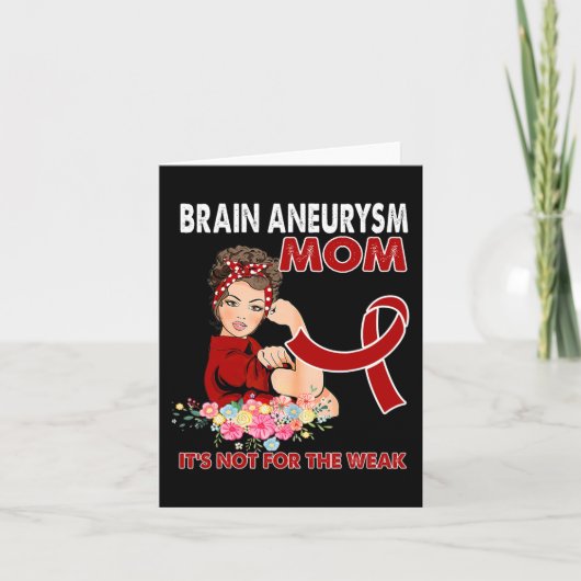 Women Brain Aneurysm Awareness Ribbon Kaart (Voorkant)