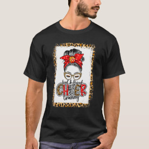 Women Cheer Granny Cheerlead Granny Messy Bun L T-shirt
