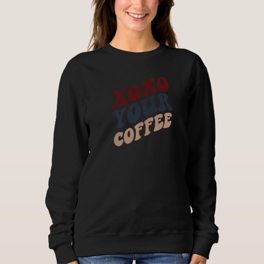Women Coffee Retro Vintage Trui (Voorkant)