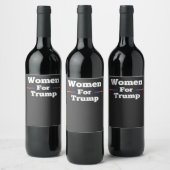 Women for trump wine bottle wijn etiket (Flessen)
