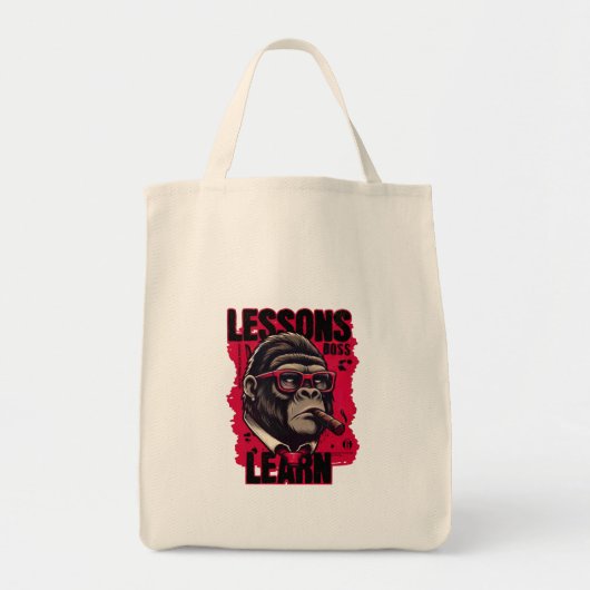 Women Gorilla Boss Lessons Learn Tote Bag (Voorkant)