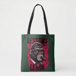Women Gorilla Boss Lessons Learn Tote Draagtas