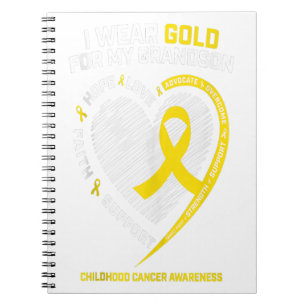Women I Wear Gold For My Grandson Childhood Gift Notitieboek