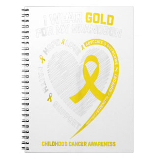 Women I Wear Gold For My Grandson Childhood Gift Notitieboek