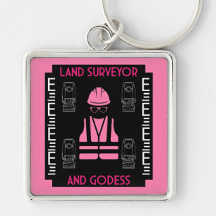 Women land surveyors sleutelhanger